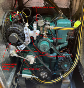 Read more about the article Belt drive challenges and solution with a powerful alternator on a boat engine